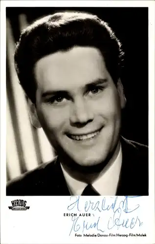 Ak Schauspieler Erich Auer, Portrait, Autogramm