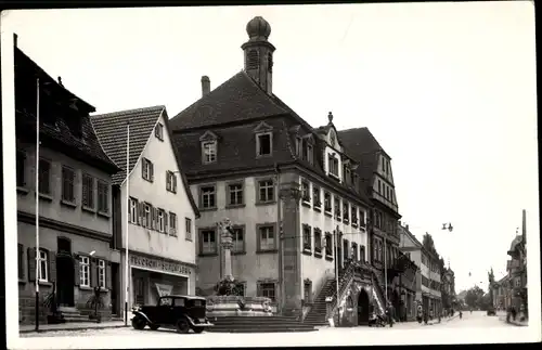 Ak Neckarsulm in Württemberg, Pecoroni Seifenfabrik, Rathaus
