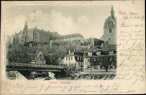 Ak Gera in Thüringen, Schloss Osterstein