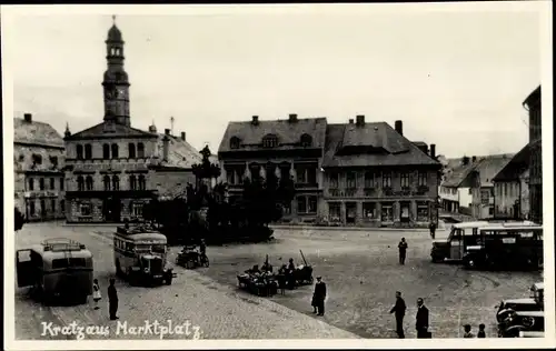 Ak Chrastava Kratzau Region Reichenberg, Marktplatz