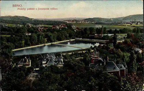 Ak Brno Brünn Südmähren, Pisarky pohled s Juranovou vysino