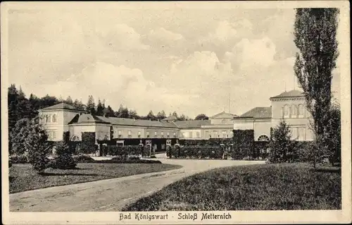 Ak Lázně Kynžvart Bad Königswart Region Karlsbad, Schloss Metternich