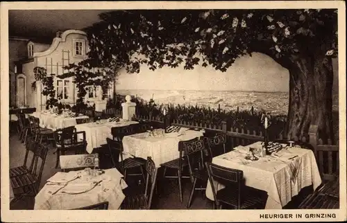 Ak Wien 19 Döbling Grinzing, Haus Vaterland, Terrasse