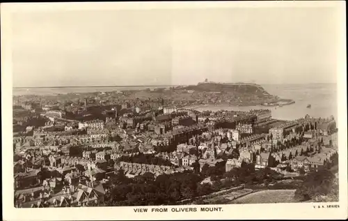 Ak Scarborough North Yorkshire, View from Oliver’s Mount