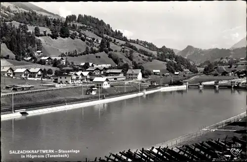 Ak Högmoos Taxenbach in Salzburg, Salzachkraftwerk, Stauanlage