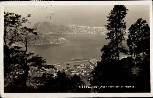Ak Rio de Janeiro Brasilien, Lagoa Rodrigo de Freitas