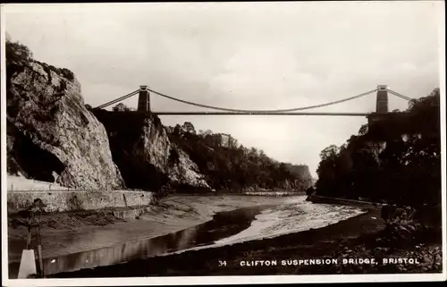 Ak Clifton Bristol South West England, Clifton Suspension Bridge