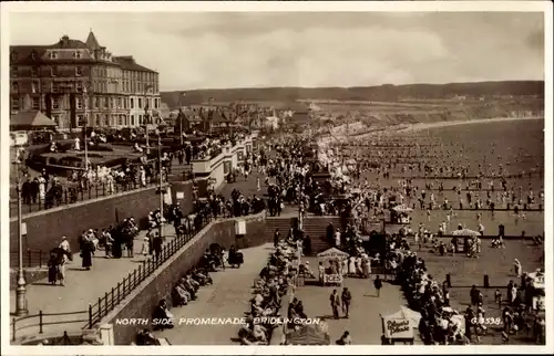 Ak Bridlington East Riding of Yorkshire, North Side Promenade