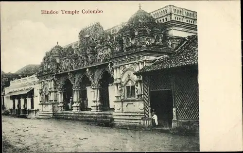 Ak Colombo Ceylon Sri Lanka, Hindoo Temple