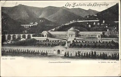 Ak Genova Genua Ligurien, Camposanto, Veduta Generale