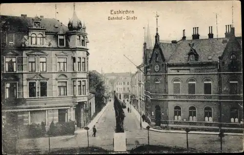 Ak Euskirchen Nordrhein Westfalen, Bahnhofstraße, Denkmal