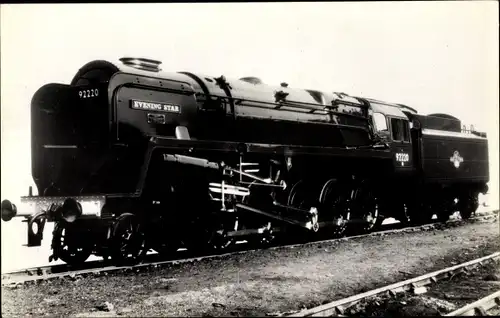 Ak Britische Eisenbahn, Evening Star, Dampflok, Tender 92220