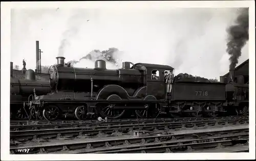 Ak Britische Eisenbahn, Dampflok, Tender 7718, LNER