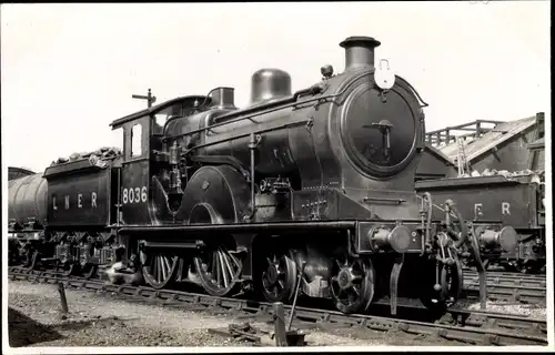 Foto Ak Britische Eisenbahn, Dampflok, Tender 8036, LNER