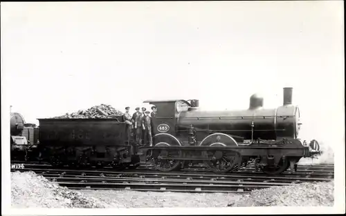 Ak Britische Eisenbahn, Dampflok, Tender 485