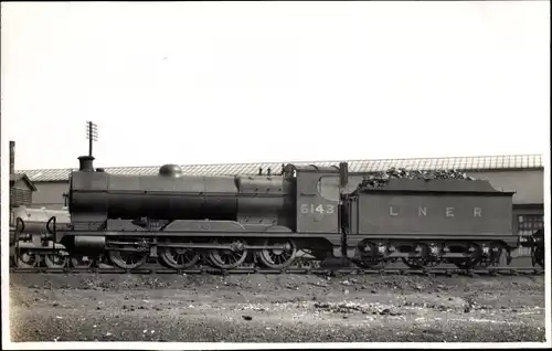 Foto Ak Britische Eisenbahn, Dampflok, Tender 6143, LNER