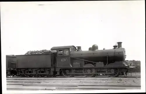 Ak Britische Eisenbahn, Dampflok, Tender 1176