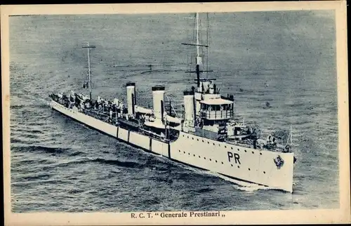 Ak Italienisches Kriegsschiff RCT Generale Prestinari
