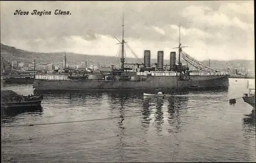Ak Italienisches Kriegsschiff, Regina Elena