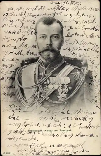 Ak Porträt Zar Nicolaus II.