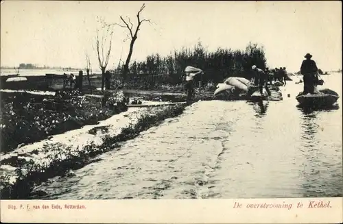 Ak Kethel Schiedam Südholland, De overstrooming