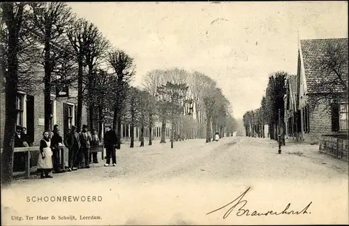 Ak Schoonrewoerd Utrecht Niederlande, Straßenpartie