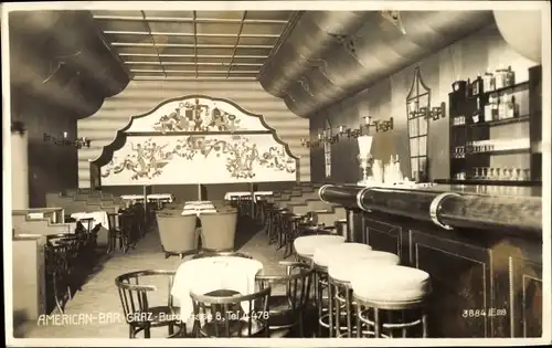 Foto Ak Graz Steiermark, American Bar