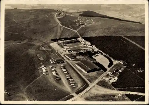 Ak Gersfeld in der Rhön Hessen, Wasserkuppe, Fliegerlager, Fliegerhotel, Fliegerschule, Berggasthof