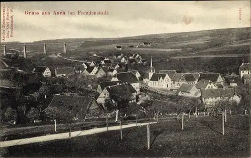 Ak Aach Dornstetten im Schwarzwald Württemberg, Totalansicht der Ortschaft