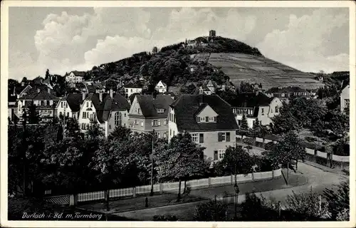 Ak Durlach Karlsruhe in Baden, Restauration zur Friedrichshöhe, Turmberg