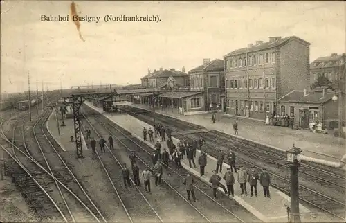 Ak Busigny Nord, Bahnhof, Gleisseite