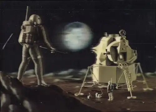 3 D Ak Lunar Module, Mondlandefähre, Astronauten, Erde