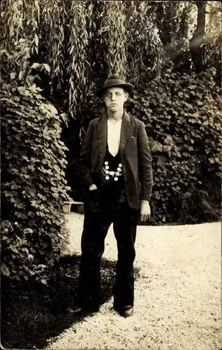 Foto Ak Portrait von einem Mann, Handwerker