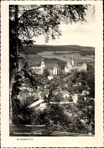 Ak Schwarzenberg im Erzgebirge Sachsen, Panorama