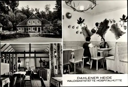 Ak Dahlen in Sachsen, Konsum Waldgaststätte Hospitalhütte, Dahlener Heide