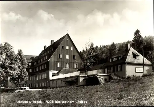 Ak Rehefeld Zaunhaus Altenberg im Erzgebirge, FDGB-Erholungsheim Aufbau