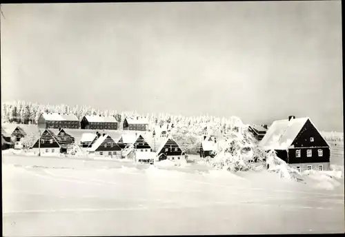 Ak Zinnwald Georgenfeld Altenberg im Erzgebirge, Winteransicht