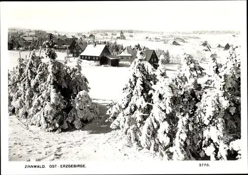Ak Zinnwald Georgenfeld Altenberg im Erzgebirge, Panorama, Winter