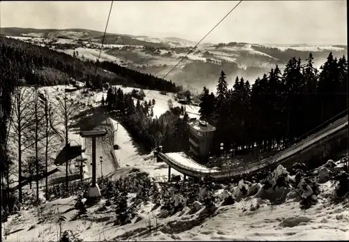 Ak Aschberg Klingenthal im Vogtland Sachsen, Große Aschberg Schanze, Winter