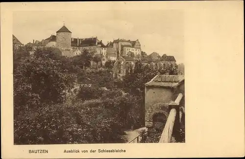 Ak Bautzen in der Oberlausitz, Ausblick von der Schlossbleiche