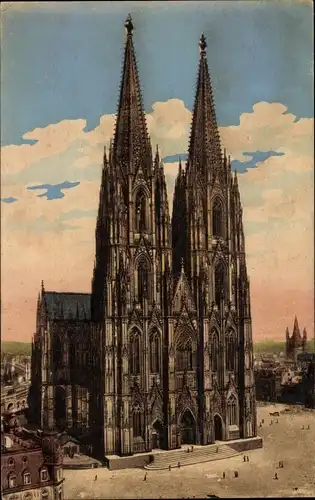 Ak Köln am Rhein, Dom, Westseite