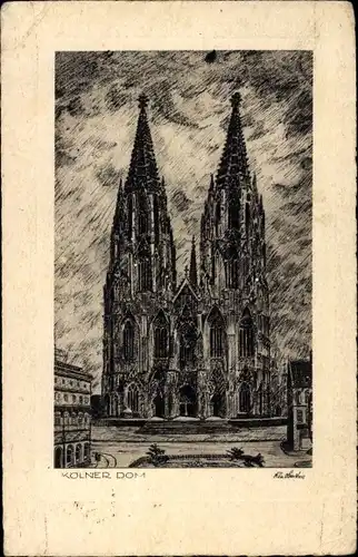 Künstler Ak Köln am Rhein, Dom