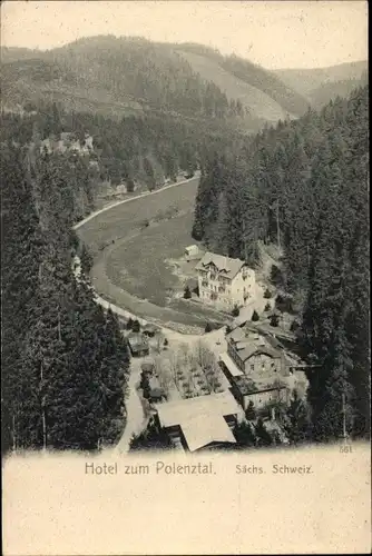 Ak Hohnstein Sächsische Schweiz, Hotel zum Polenztal