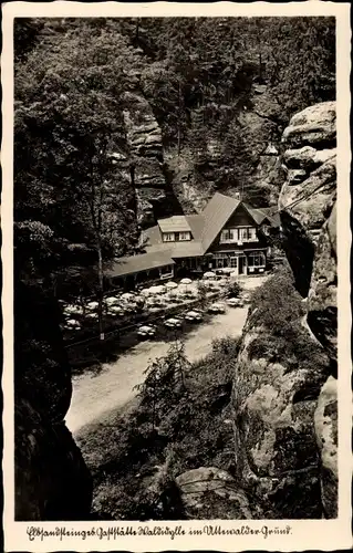 Ak Lohmen Sächsische Schweiz, Uttewalder Grund, Gaststätte Waldidylle