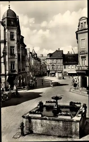 Ak Pulsnitz Sachsen, Ziegenbalgplatz, Brunnen