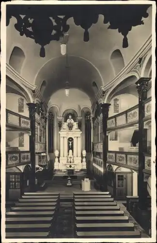 Ak Pulsnitz Sachsen, Nikolaikirche, als Barockkirche erbaut nach dem Brande von 1742