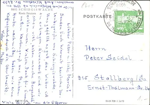 Ak Schirgiswalde in der Lausitz, Teilansicht, Kirche