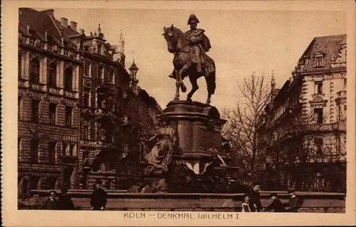 Ak Köln am Rhein, Denkmal Wilhelm I