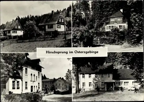 Ak Hirschsprung Altenberg Erzgebirge, Teilansicht, Gasthaus