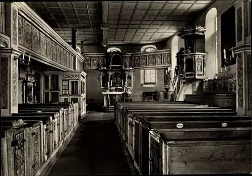 Ak Dittersdorf Glashütte im Osterzgebirge, Ev. Luth. Kirche